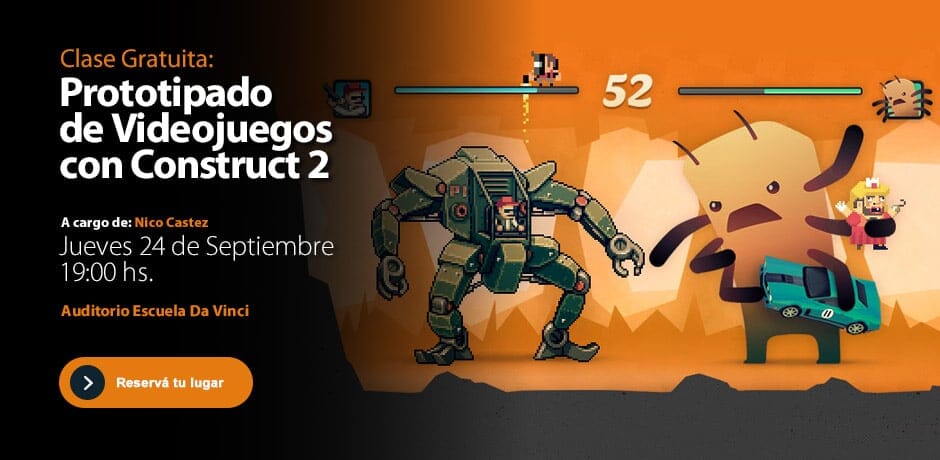 Clase gratuita: Prototipado de Videojuegos con Construct 2.